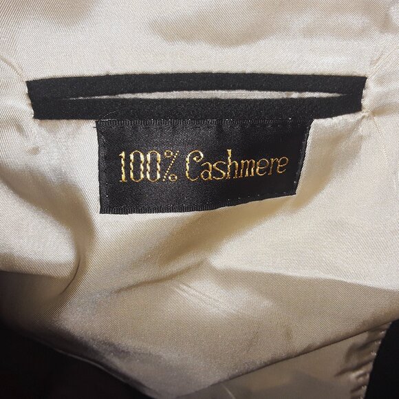 Fioravanti Studio New York mens large black 100% cashmere w/gold satin lining - Picture 8 of 10